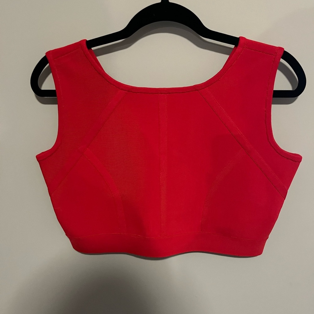 BCBG Red Crop Top